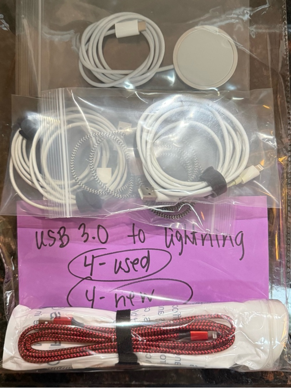Apple iphone, AirPod and watch charging cables bundle -  Phone Accessories